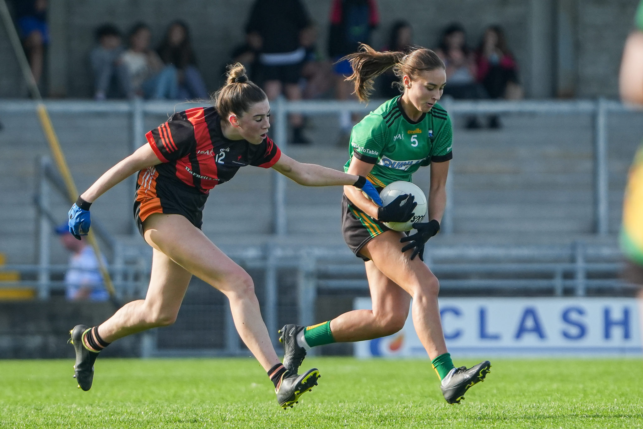 Southern Gaels LGFA's Aoibhinn Fitzgerald in action against Finuge/St. Senans LGFA in the Bons Secours Ladies Senior Football Championship Final | Photo by David Corkey Radio Kerry Sport