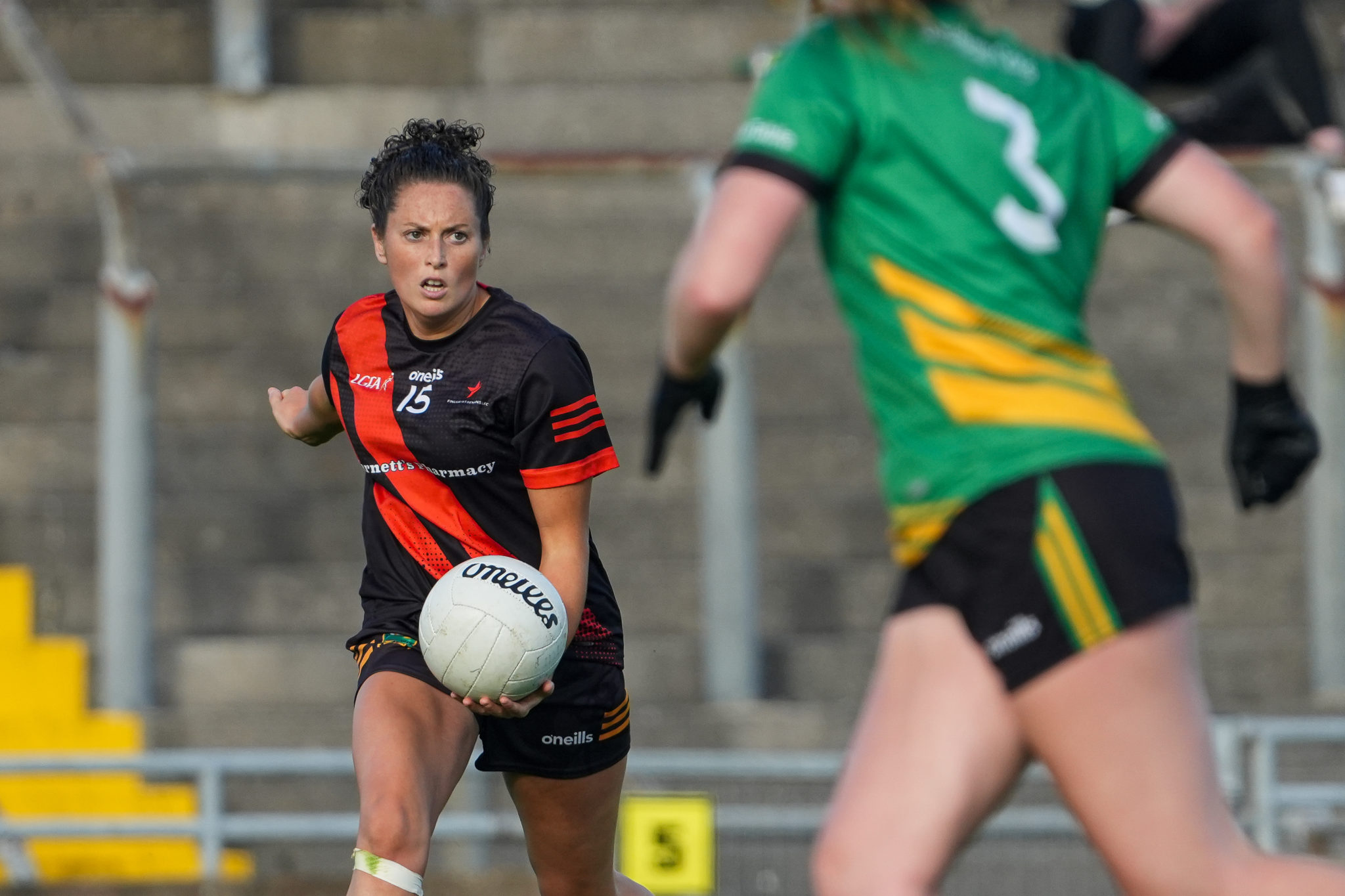 Finuge/St Senans LGFA's Miriam O'Keeffe in action against Southern Gaels LGFA in the Bons Secours Ladies Senior Football Championship Final | Photo by David Corkey Radio Kerry Sport