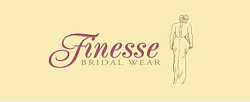 Finesse Bridal logo back woman dress