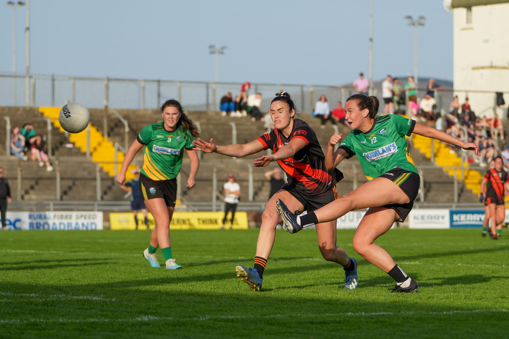 Southern Gaels LGFA's Cliona Murphy in action against Finuge/St. Senans LGFA in the Bons Secours Ladies Senior Football Championship Final | Photo by David Corkey Radio Kerry Sport