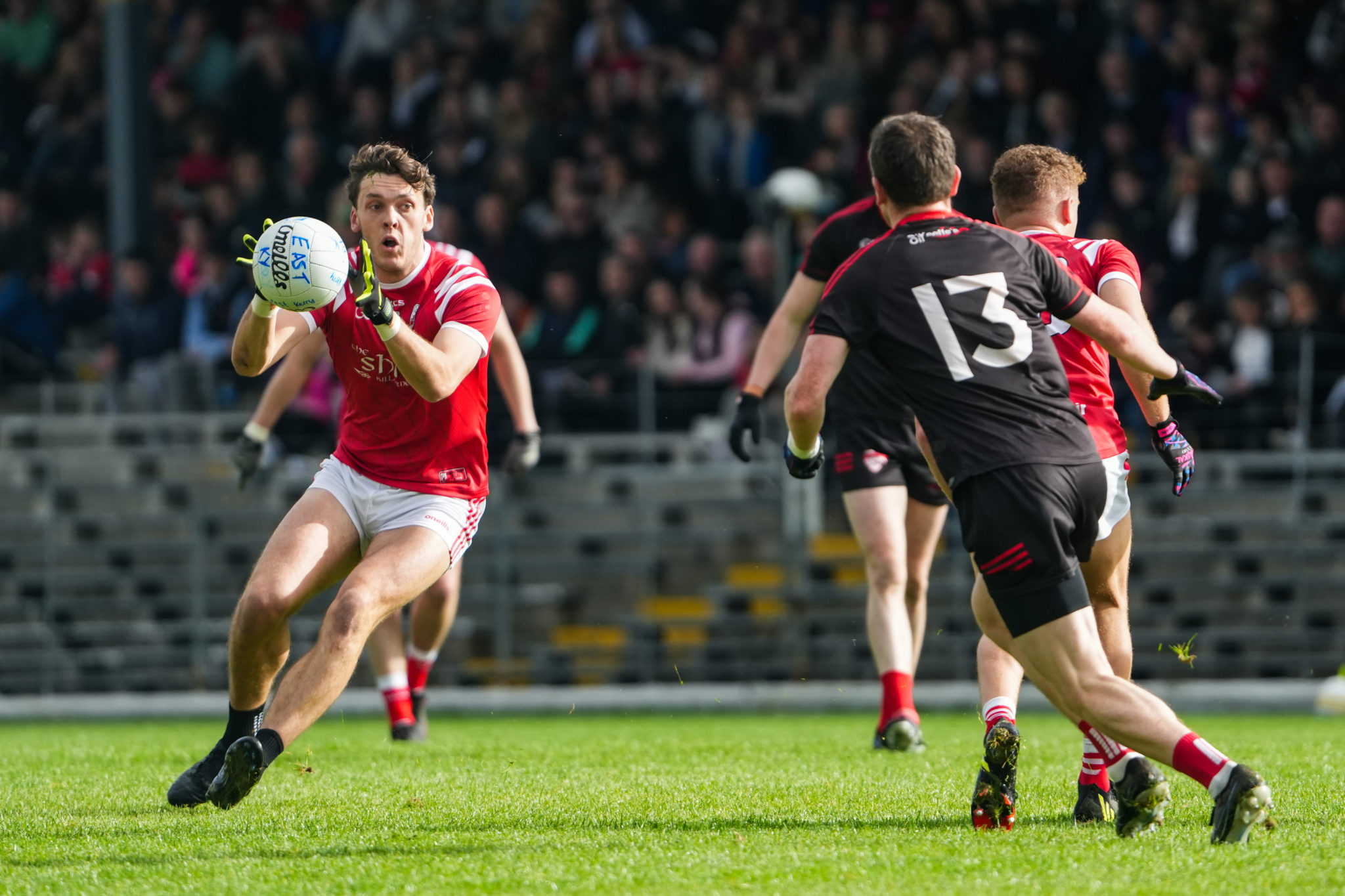 David Clifford of East Kerry catches the ball in the Garvey's County Senior Football Semi-Final in Fitzgerald Stadium, Killarney | Photo by David Corkey Radio Kerry Sport