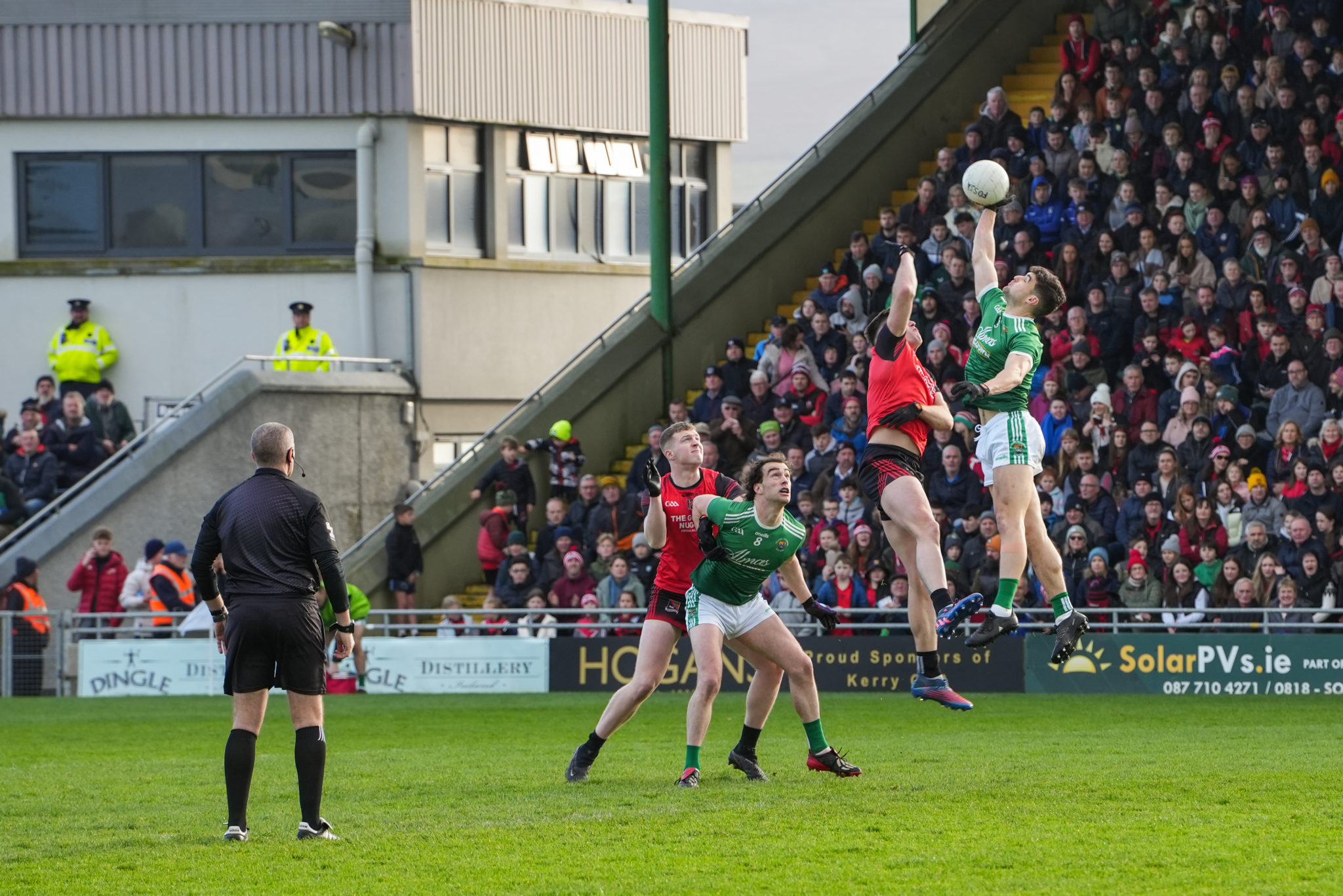 Milltown/Castlemaine's Gavin Horan in action against Fossa in the Kerry Petroleum Intermediate Club Football Championship Final | Photo by David Corkey Radio Kerry Sport