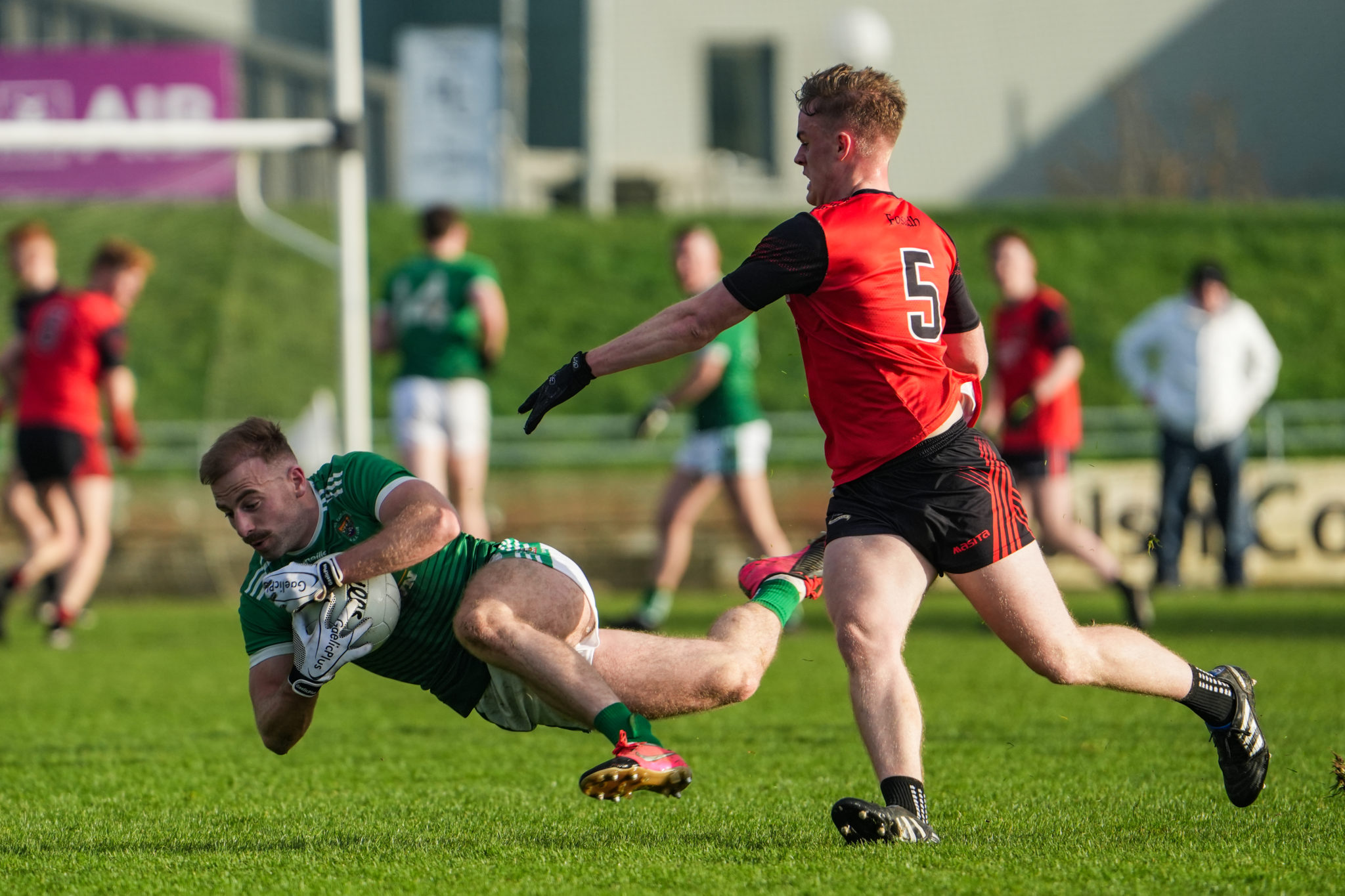 Milltown/Castlemaine's David Roche in action against Fossa in the Kerry Petroleum Intermediate Club Football Championship Final | Photo by David Corkey Radio Kerry Sport