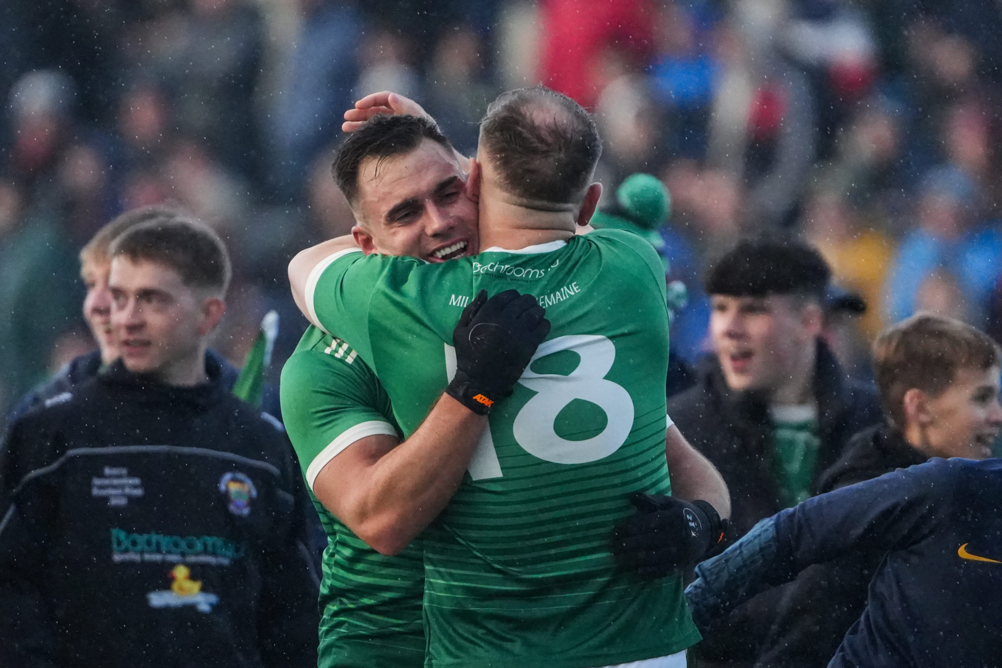 Milltown/Castlemaine celebrate at the final whistle with their victory over Fossa in the Kerry Petroleum Intermediate Club Football Championship Final | Photo by David Corkey Radio Kerry Sport