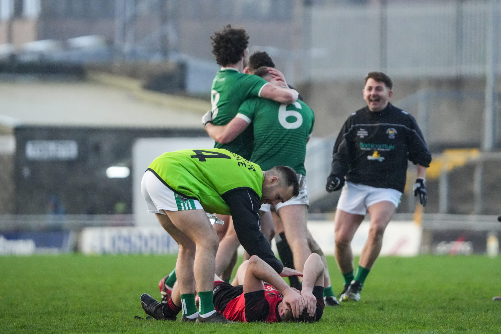 Milltown/Castlemaine celebrate at the final whistle with their victory over Fossa in the Kerry Petroleum Intermediate Club Football Championship Final | Photo by David Corkey Radio Kerry Sport