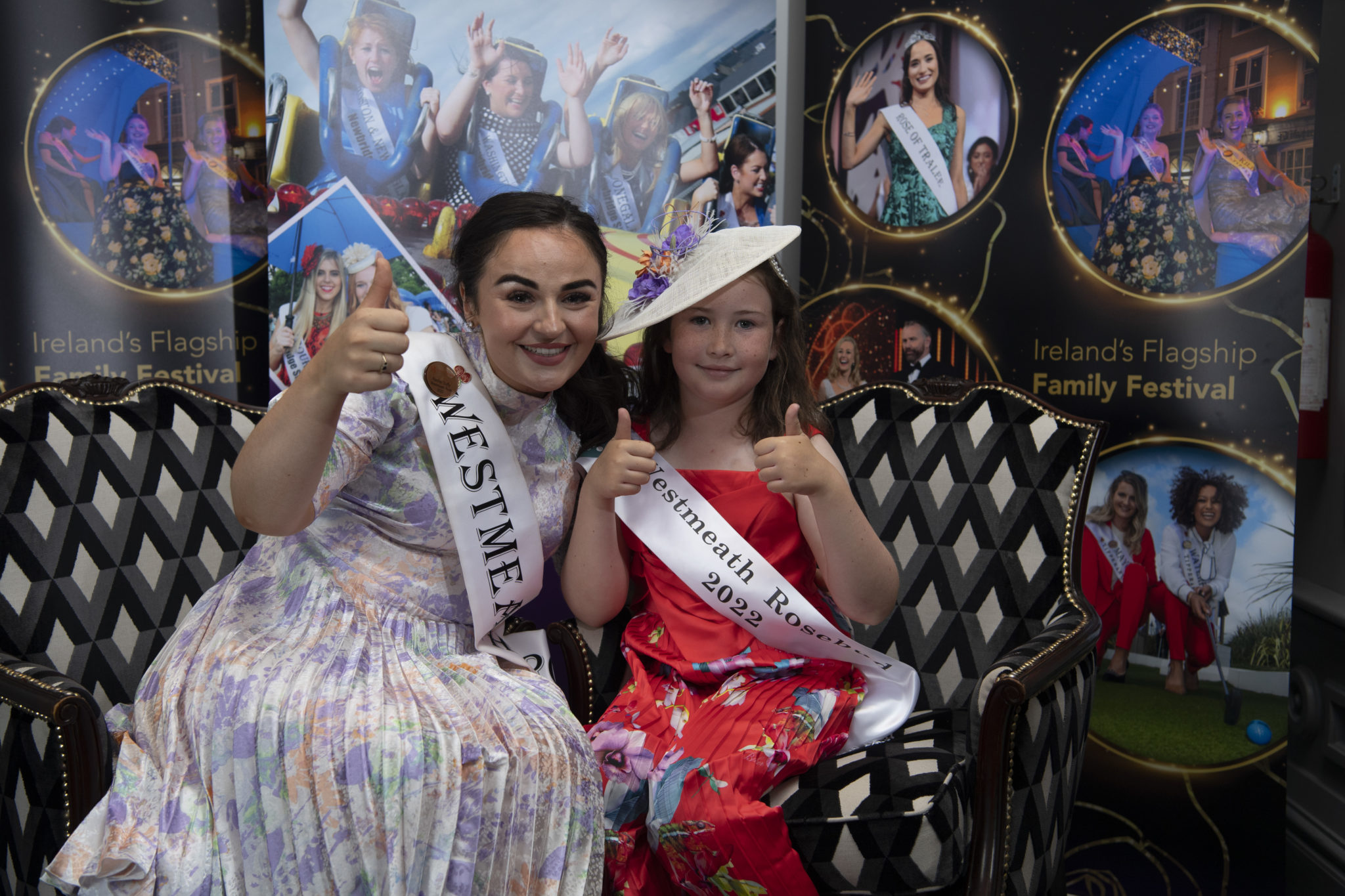 Rose of Tralee 2022 and Westmeath Rose Rachel Duffy pictured with her Rose Bud Fiadh Gallahue at the Meadowlands Hotel, Tralee