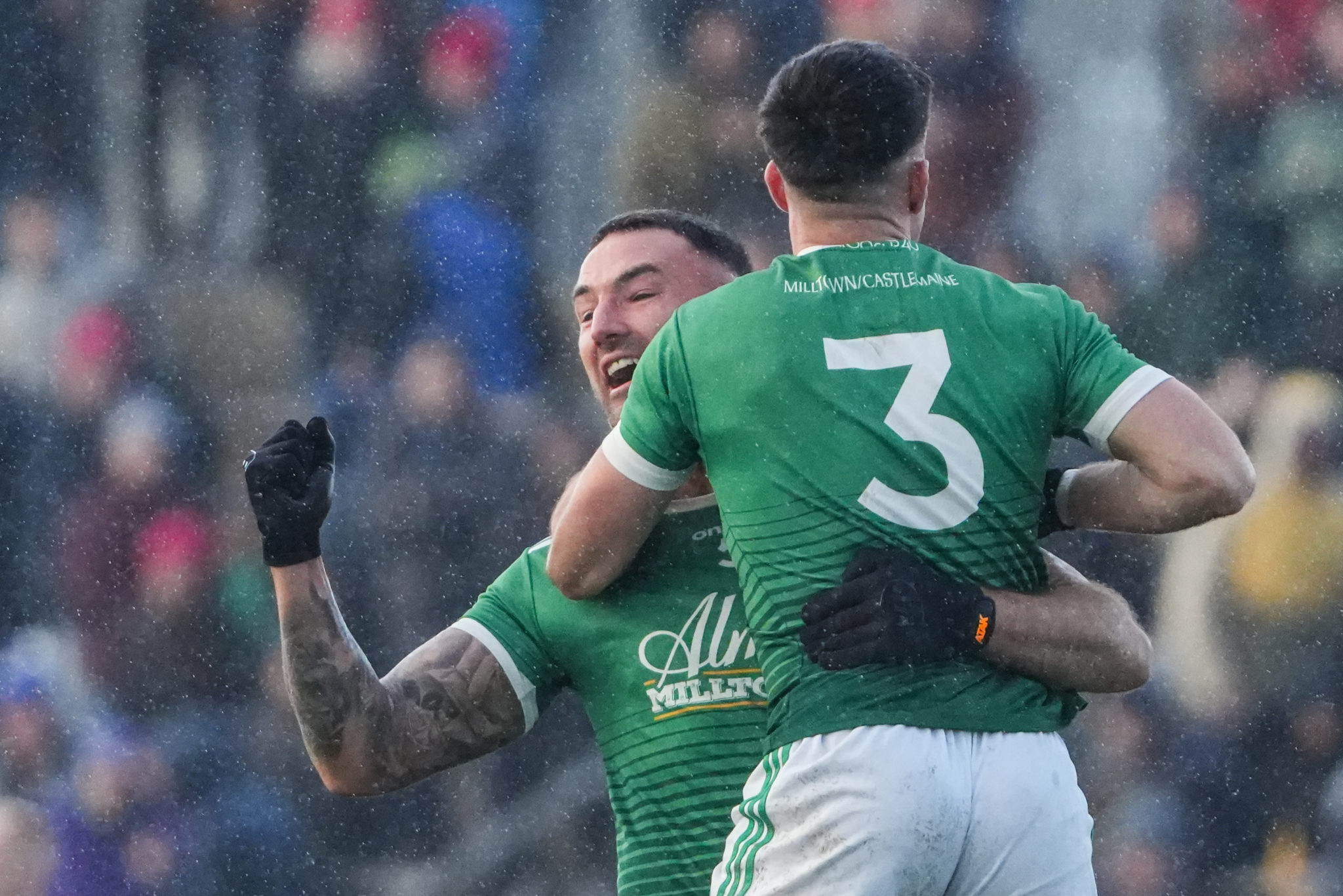 Milltown/Castlemaine celebrate at the final whistle with their victory over Fossa in the Kerry Petroleum Intermediate Club Football Championship Final | Photo by David Corkey Radio Kerry Sport
